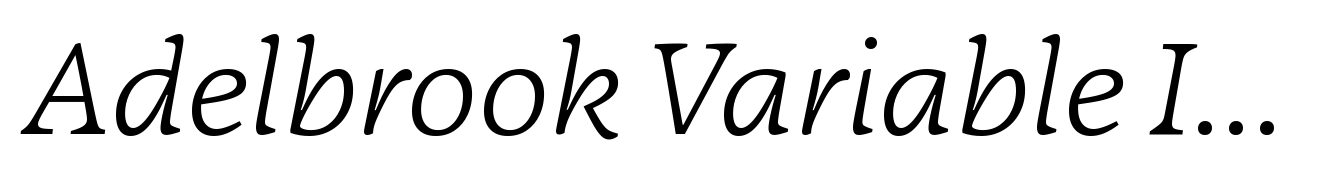 Adelbrook Variable Italic